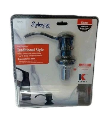 Dispensador de jabón de cocina de bronce frotado con aceite estilo tradicional Stylewise by Keeney Foto 1 de 4