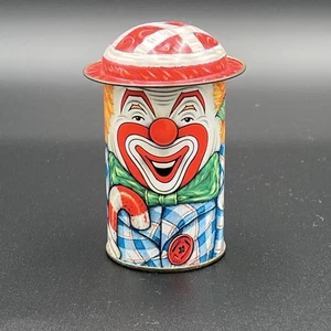 Vintage CAP-TIN 4" Metal Circus Clown Laughing Tin Daher England - Picture 1 of 13