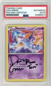PSA Signed Dan Green Pokemon Mewtwo 53/113 Holo Rare - Picture 1 of 2
