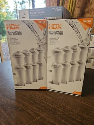  2 HDX F003 8-Pack  Water Filter Cartridges (Compatible W/ Brita Pitchers) Read - Image 1 of 3