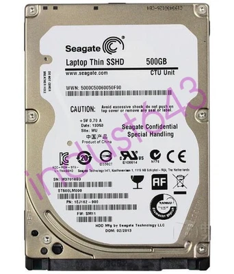Seagate ST500LM000 SSHD 500GB SATA 2.5" 8GB Solid State Hybrid Hard Drive Laptop - Image 1 of 3