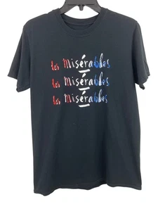 Camiseta Negra Oficial Musical Broadway LES MISERABLES Talla Mediana Les Miz - Imagen 1 de 6
