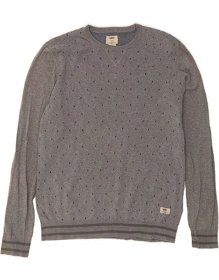 VANS Mens Crew Neck Jumper Sweater Large Grey Spotted Cotton DL52 - Image 1 of 3