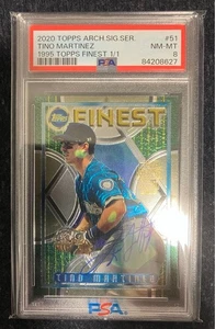 2020 Topps Archives Signature Tino Martinez 1995 Topps Finest 1/1 PSA 8 NM-MT - Bild 1 von 2