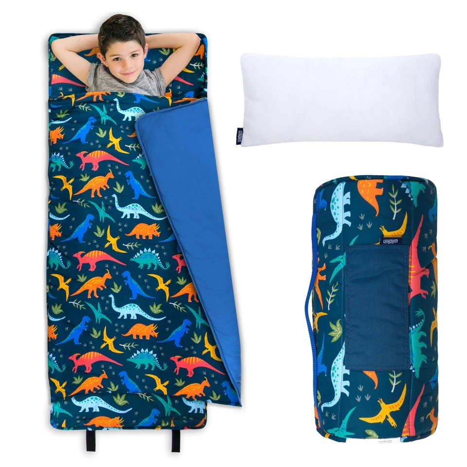 Wildkin Original Nap Mat With Pillow for Toddler Boys and Girls Measures 50 X...