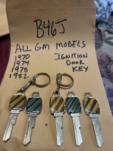 GM NOS Original Dealer Stock Key Chevy Olds Pontiac Cadillac 1970 1974 1978 1982 - Picture 1 of 4