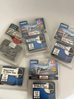 Brother Ptouch TZ cinta P-touch TZ cinta lote de 5 etiquetas repuesto LOTE DE 5 Foto 1 de 4