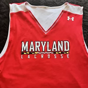 University of Maryland Terps Lacrosse Lax Under Armour Sleeveless Jersey Mens XL - Picture 1 of 6