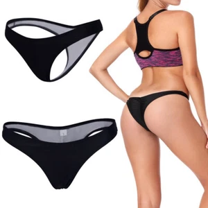 Sexy Women Retro Swimsuit Bikini Bottoms Summer Swimwear Thong V Cheeky Briefs - Picture 1 of 14
