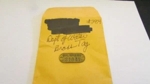 Water Meter Brass Tag - Picture 1 of 4