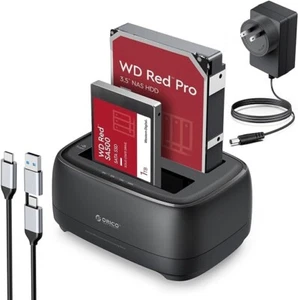 ORICO External Hard Drive Dock Duplicator Cloner USB 3.2 Gen 1 to SATA for 2.5” - Picture 1 of 6