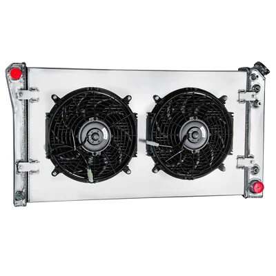 3Row Aluminum Radiator Shroud Fan Fits 1991-93 Chevy Caprice Buick Roadmaster AT Foto 1 de 4