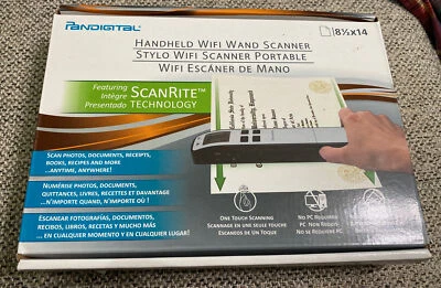 Portable WiFi Handheld Wand Scanner Rechargeable 8.5x14 Black Pandigital Scanner - Image 1 of 4