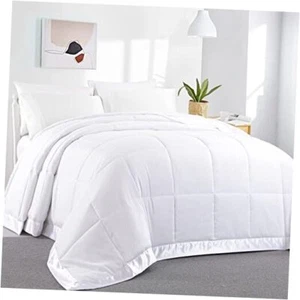 Down Alternative Blanket Oversized King 120x128 for All Season, 128x120 White - Picture 1 of 8