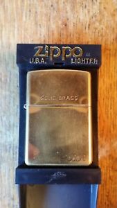 2002 VINTAGE ZIPPO PETROL PIPE LIGHTER - SOLID POLISHED BRASS - GOOD CONDITION