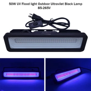 50W UV 395nm led Floodlight 85-265VAC Outdoor waterproof Ultravilet Black Lamp - Picture 1 of 10