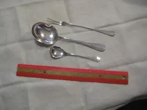 3 Vintage Baguette or Royal Baguette Style Serving Pieces Berndorf Silverplate - Picture 1 of 6