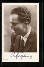 Postcard actor Alphons Fryland in half profile, with original autograph 1930 