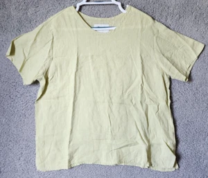 Flachs Jeanne Engelhart Damen Kurzarm Basic Hemd 100% Leinen hellgrün Gr. S - Bild 1 von 12
