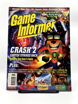 Crash 2 Cortex Strikes Back Game Informer Nov 1997 Issue #55 Magazine - Image 1 of 2