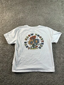 Vans Shirt Boys Medium White Blue Skater Skateboarding Grow Together - Picture 1 of 12