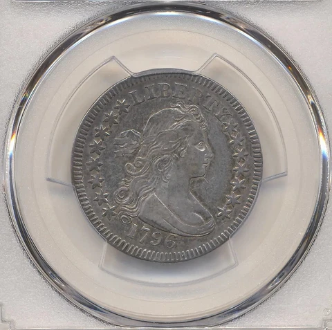 1796 25c PCGS VF35 - Draped Bust Quarter Cover