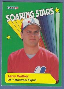 1990 Fleer Soaring Stars #3 Larry Walker Rookie Card Expos ExMt HOF 2020!
