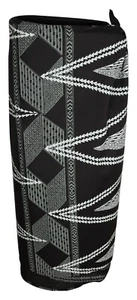 Pareo Hawaiian Polynesian Swimwear Cover Up Beach Sarong Lava Tribal Black White - Picture 1 of 2