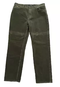 Lauren Jeans Co pantaloni in velluto a coste donna 14 verde gamba dritta vita media Heritage - Foto 1 di 5