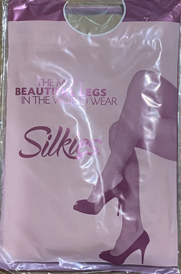 Vtg Silkies TLC Support 020301 Large Nude Natural Pantyhose