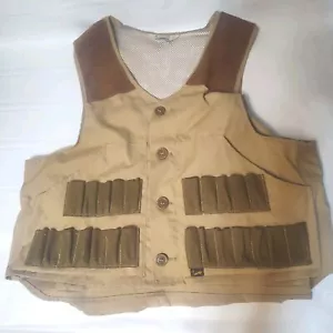Vintage 1920s 30s Pakbak Duxbak Hunting Vest 40 Canvas Utica Brown/Tan - Picture 1 of 5