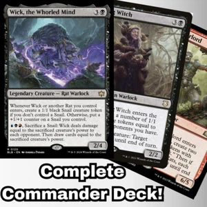 MTG Commander EDH Deck Wick, the Whorled Mind 100 Cards Custom Deck Bloomburrow - Picture 1 of 8