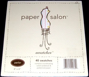 Muestras de papel para salón Palor almohadilla de papel 40 hojas 6" x 6" álbum de recortes artesanía - Imagen 1 de 7