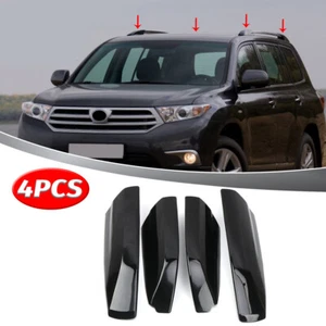 For Toyota For Highlander 2008-2013 Black Roof Rack End Cover Cap Replace 4pcs - Picture 1 of 9