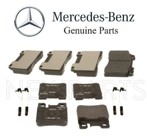 For Mercedes W124 R129 W202 Front & Rear Disc Brake Pads w/ 4x Sensors Genuine - Picture 1 of 4