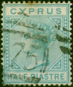 Zypern 1881 1/2pi Smaragdgrün SG11 gut gebraucht - Bild 1 von 1