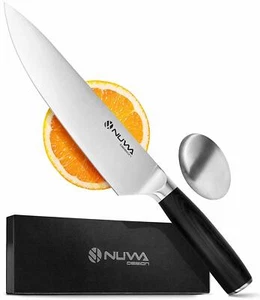 Razor-Sharp 8-Inch Chef Knife - High Carbon Stainless Steel Blade, Professional - Picture 1 of 9