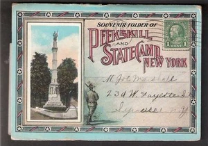 Carpeta postal de recuerdo Peekskill & State Camp década de 1920 20 vistas - Imagen 1 de 5