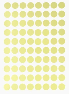 Punktaufkleber Pastellgelb in verschiedenen Größen (8MM-25MM) Farbetikett in 15 Blatt  - Bild 1 von 20