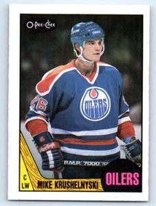 1987-88 O-Pee-Chee #202 Mike Krushelnyski Edmonton Oilers - Picture 1 of 2