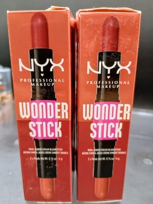 NYX Wonder Stick Blush - Dual-Ended Cream Blush #WSB05 Bright - 0.14 Oz- Qty 2 - Image 1 of 4