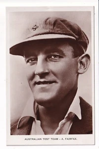 Australian Test Team Cricketer A. Fairfax RPPC - Picture 1 of 2