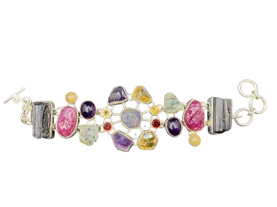 Moda Positano Gioielli - Collezione Zaffiro - Bracciale Ag925 Rubino, Tormalina - Immagine 1 di 4