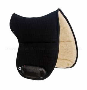 Australian And Dressage Saddle Pad In Padded Cotton And Pure Virgin Wool - Picture 1 of 9