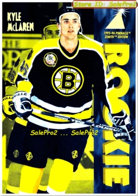 PINNACLE ZENITH 1995 KYLE McLAREN NHL RC BOSTON BRUINS SUPERSTAR ROOKIE #127 - Image 1 of 2