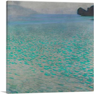 ARTCANVAS Attersee 1900 Canvas Art Print by Gustav Klimt - Picture 1 of 11