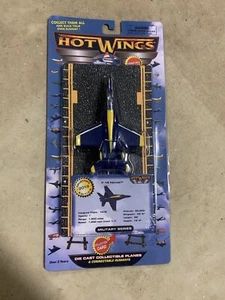 Hot Wings Diecast Metal Toy with Runway Section - F/A-18 Hornet Blue Angels - Picture 1 of 1