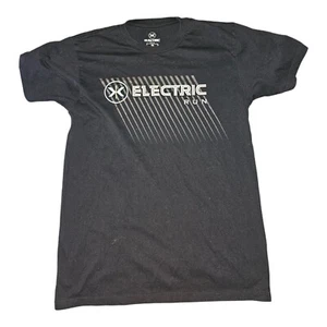 Boys Electric Run Black Graphic T-shirt Size Small - Imagen 1 de 4