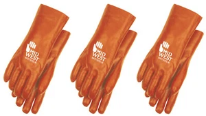 12" schwere rote Chemiehandschuhe | groß (3er Pack) - Bild 1 von 2
