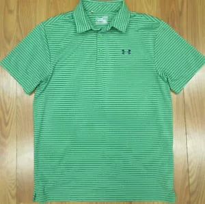 POLO UNDER ARMOUR HEATGEAR VESTIBILITÀ AMPIA POLY/SPANDEX VERDE & NAVY MEDIUM, M - Foto 1 di 5